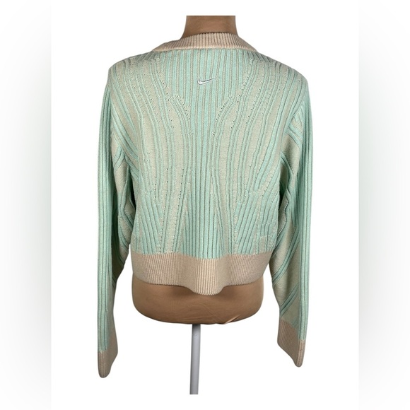 Nike Yoga Luxe Wool blend cover up knit crew neck sweater sz Small‎ - Picture 9 of 16